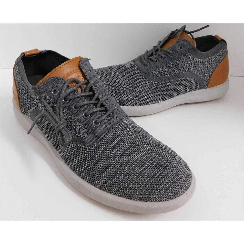 New G.H. Bass & Co. Mens Connor 2 Tone Gray Knit Casual Oxford Shoe 9.5‎ M